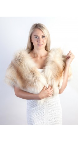 Platinum Gold Fox Fur Stole